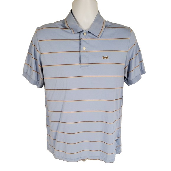 Le Tigre Shirt Mens M Polo Retro Preppy Tiger Striped Vintage - Picture 1 of 8